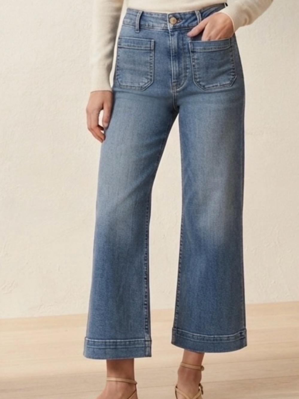 Anthropologie Maeve Women's Blue Denim crop Jeans (The Collette)